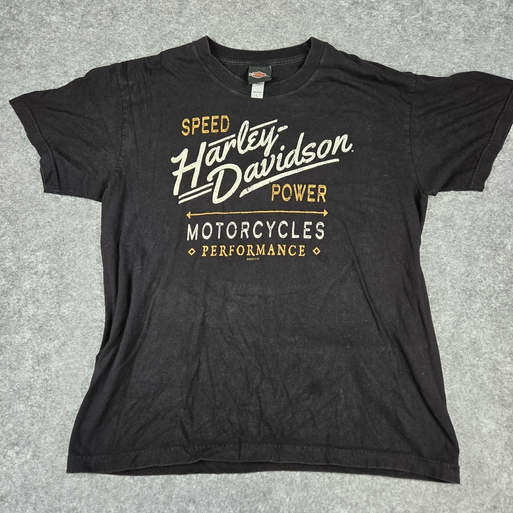 Harley Davidson Little Rock AR T-Shirt  Men's Black‎ Size Large USA 2022